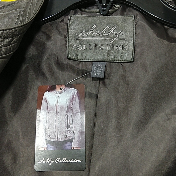 Sebby Collection Gray Faux Leather Moto Jacket - Picture 9 of 10